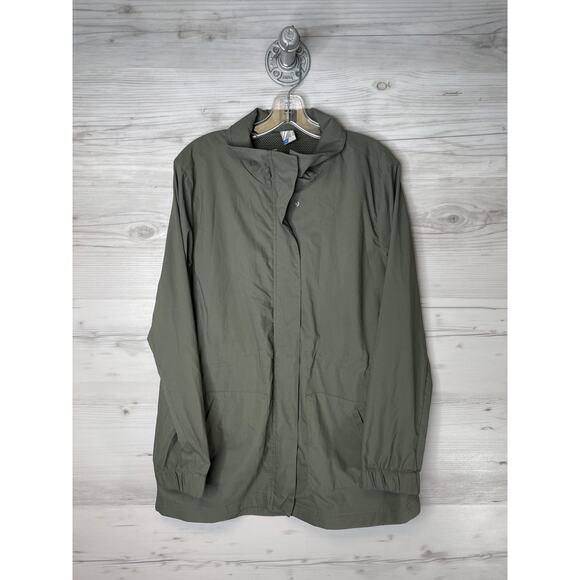 Old Navy Jacket Womens Large Green Active Nylon Lifestyle Sprucelee Windbreaker - Picture 1 of 11